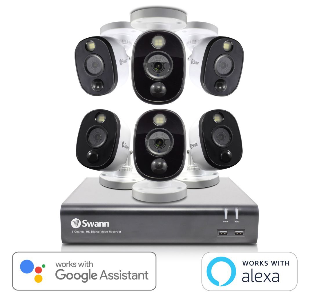 Swann 2MP SWDVK 845806WL 1TB 8CH 6x Spot Light Security Camera Kit